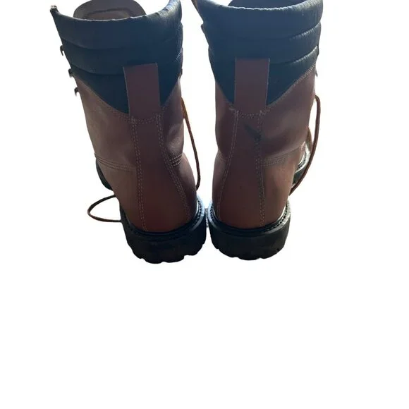 Vintage Sears 86921 Brown Leather Moc Toe Lace Up Work Boots Men's Size 11D